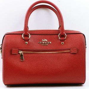 Coach Women's Red Structured Medium Hand Bag (Posh322)
